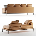 B B italia Atoll sofa bench multiplayer sofa leather sofa modern sofa brand sofa 3d model