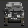 White Old Worn Van Exterior Featuring Side Windows And Front Details