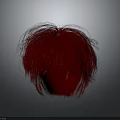 Vibrant Red Fluffy Curly Character Wig With Soft Synthetic Hair And Natural Volume