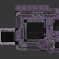 Futuristic Space Station 3D Model With Intricate Platform Design And Cosmic Structure Elements