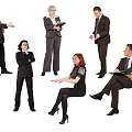 Group Of Business People Interacting In Professional Attire