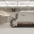 Modern Clothing Store Interior With Mannequins Display Racks And Lighting Fixtures