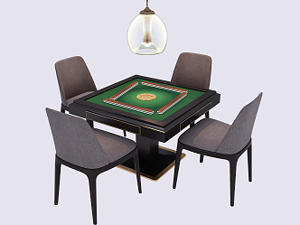 Modern Mahjong Table and Chair Mahjong Table Chess and Card Table 3d model