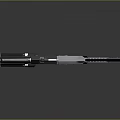 Futuristic Sci Fi Pistol With Silver Black Metallic Finish Advanced Design And Reflective Reflection