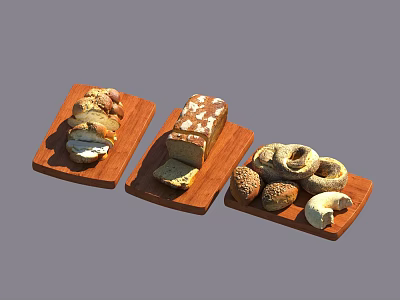 Bread Cake Western Food 3d model Bread Cake Western Food 3d model