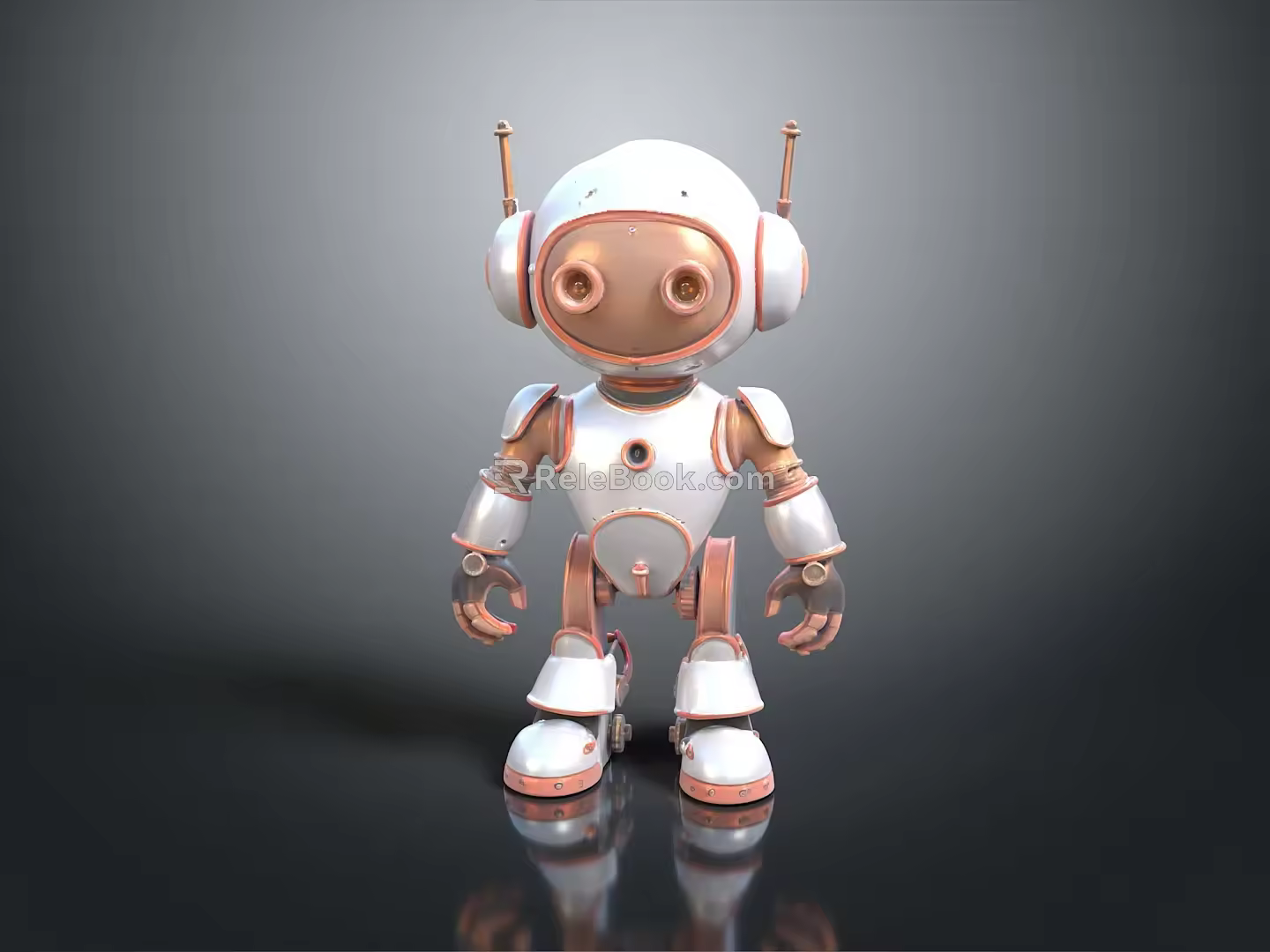 Robot Assistant Small Robot Butler Robot Butler Figure Game Figure 3d model