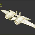 Silver Concept Aircraft Model With Dual Engines Wings Tail Fins And Reflective Surface