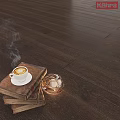 Warm Wooden Floor Scene With Hot Coffee Old Book And Glass Bowl Eggs