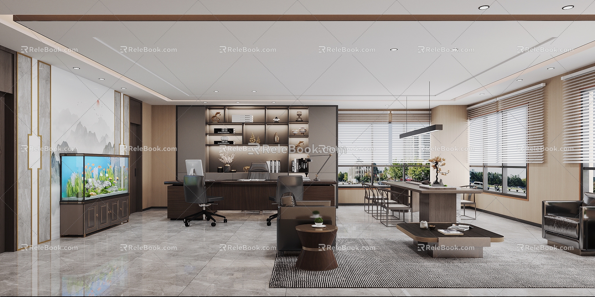 Manager's Office Chairman's Office Deputy General Office Reception Room Negotiation Room 3d model