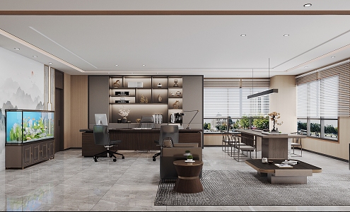 Manager's Office Chairman's Office Deputy General Office Reception Room Negotiation Room 3d model