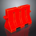 Red Traffic Safety Barrier With Visible Design For Road Construction Use