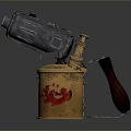 blowtorch fire lamp gasoline blowtorch kerosene blowtorch blowpipe modern weapon hot weapon hot weapon gun 3d model