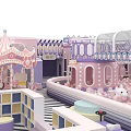 Vibrant Indoor Playground With Castle Themed Slides Colorful Ball Pit And Sand Areas