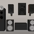 High Quality Home Audio System With Floor Standing And Bookshelf Speakers Wooden Black Finish