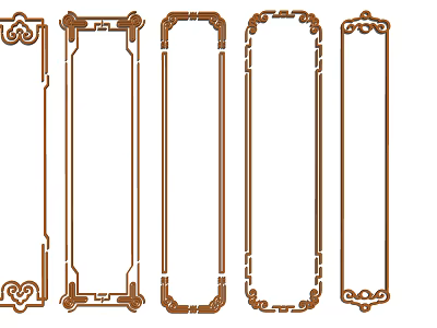 Elegant Traditional Ornamental Frame Lines With Intricate Patterns And Classic Designs 3d model