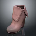 Brown Leather Ankle Boots With Block Heel And Buckle Detail For Daily Use