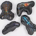 Colorful Marine Life Inflatable Models with Squid Shrimp and Cuttlefish Designs