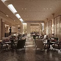 Elegant Warm Café Interior Design With Comfortable Seats Round Tables And Soft Lighting