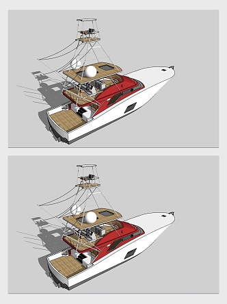 Modern Yacht Private Yacht Speedboat 3d model