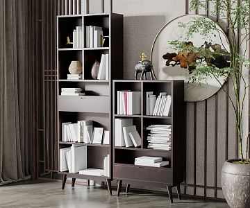 New Chinese Bookcase 3d model