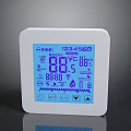 Smart Home Thermostat With Digital Blue Display For Temperature Humidity WiFi Control