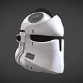 Futuristic White Helmet Design With Circular Accents Visor And Vent Details