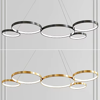 Modern chandelier five flower lamp Doveton LED Light geometric chandelier 3d model
