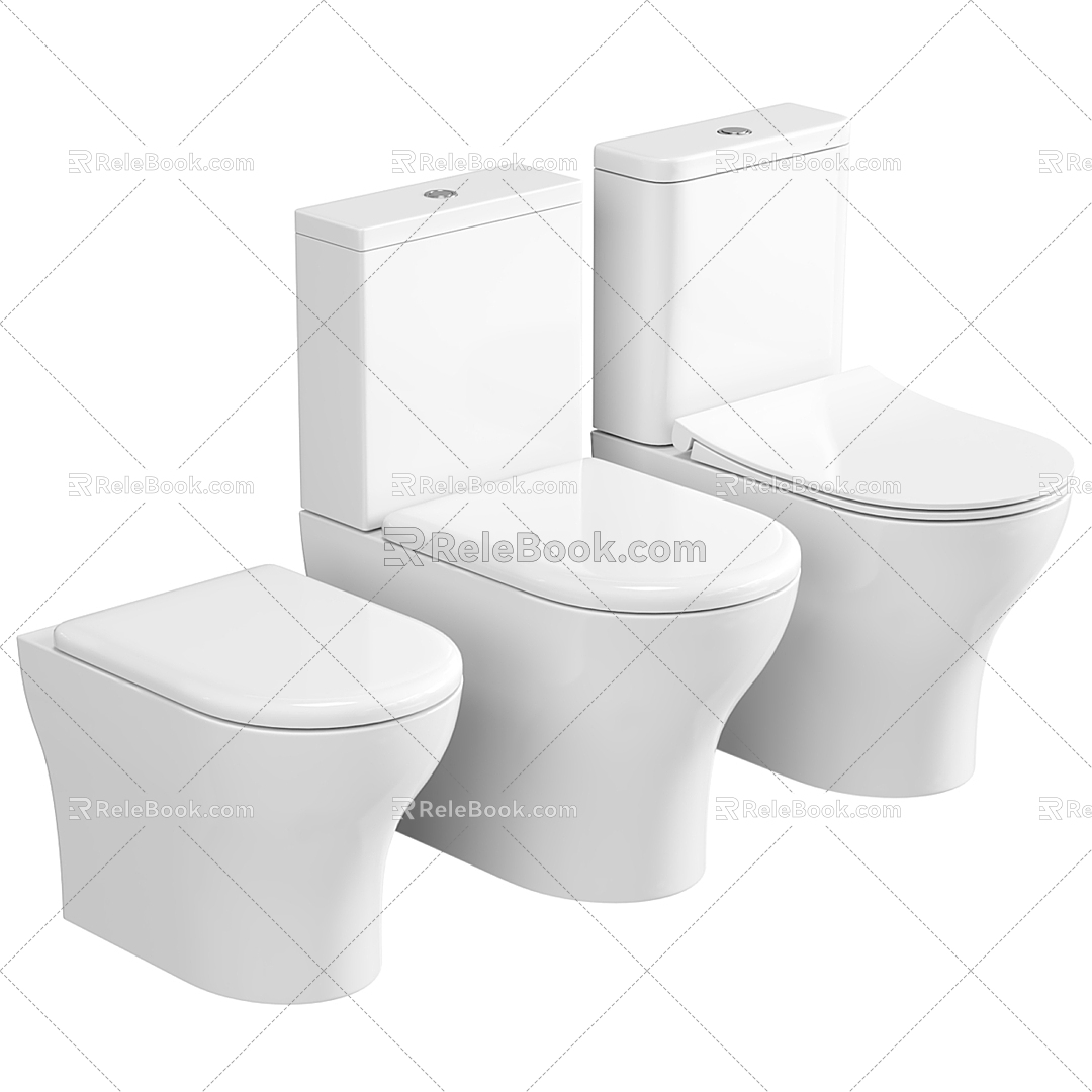 Modern toilet seat 3d model