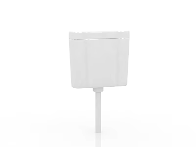 White Toilet Tank Practical Small Bathroom Accessory for Modern Bathrooms 3d model