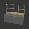 Metal Frame Display Structure With Transparent Base And Grid Platform