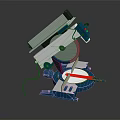 Modern Miter Saw With Rotating Base Red Laser Guide And Sharp Circular Blade