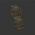 Rustic Wooden Bridge Structure With Planks And Rope Bindings Design