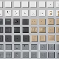 Assorted Design Switch Panels In Multiple Colors For Home Interiors