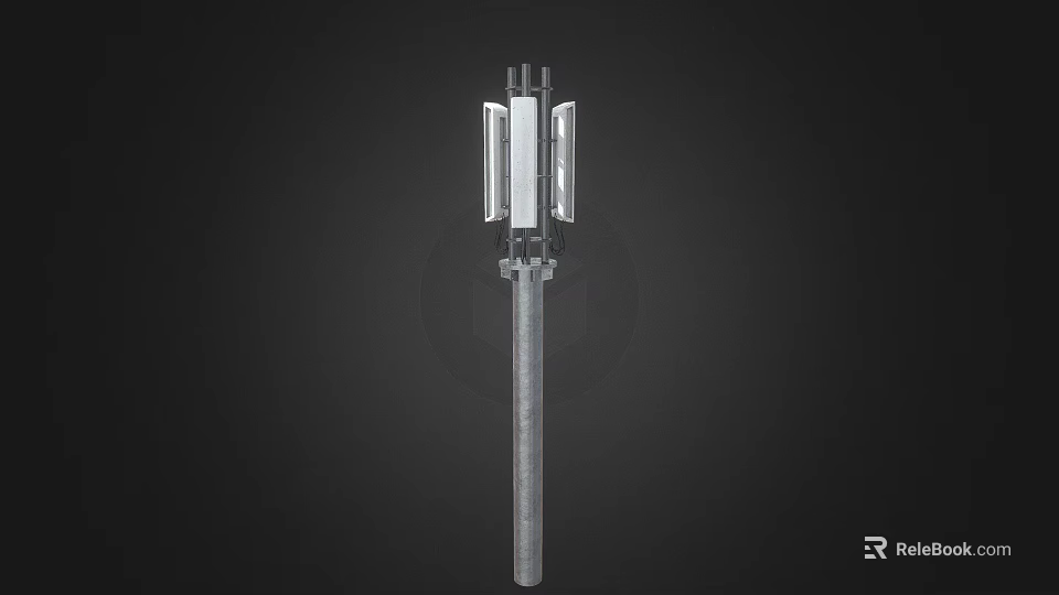 Modern Minimalist Floor Lamp With Metal Pole And Flat Panel Light Design 3d model 