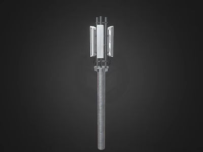 Modern Minimalist Floor Lamp With Metal Pole And Flat Panel Light Design 3d model