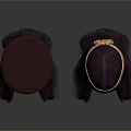 Two Black Wigs With Decorative Headbands One White Striped And One Patterned