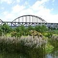 modern bridge iron bridge reed 3d model