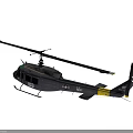 Gray Navy Military Helicopter Featuring Yellow Stripe Tail Markings And Number 103