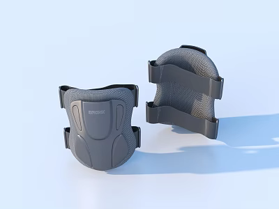 Comfortable Protective Knee Pads With Hard Shell Mesh And Adjustable Straps For Daily Use 3d model