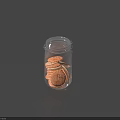 Clear Glass Jar With Metal Clasp Holding Delicious Cookies On Gray Background