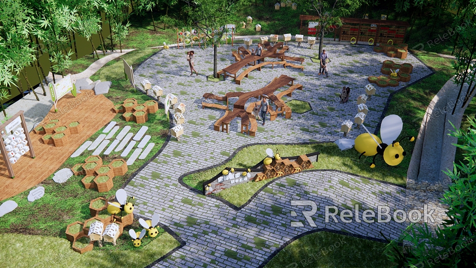 Modern Park Outdoor Research Base Research Science Popularization Park Landscape Labor Education Science Popularization Insect Paradise model