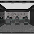 Upscale Modern Internet Cafe With Comfortable Gaming Chairs And Ambient Lighting For Great Gaming Experience