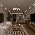 Cozy Cream Tone Open Plan Living And Dining Room With Natural Light Wood Home Interiors