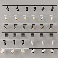 Various Black White Downlights And Spotlights For Home Ceiling Lighting 3d model