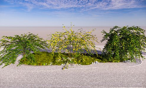 Modern plant Forsythia jasmine flowering shrub 3d model