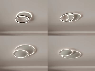 Modern Minimalist Ceiling Lights With Sleek Circular Ring Design For Home Lighting 3d model