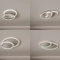 Modern Minimalist Ceiling Lights With Sleek Circular Ring Design For Home Lighting 3d model