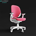 Stylish Pink White Ergonomic Desk And Chair Combination For Comfortable Kids Home Study Use