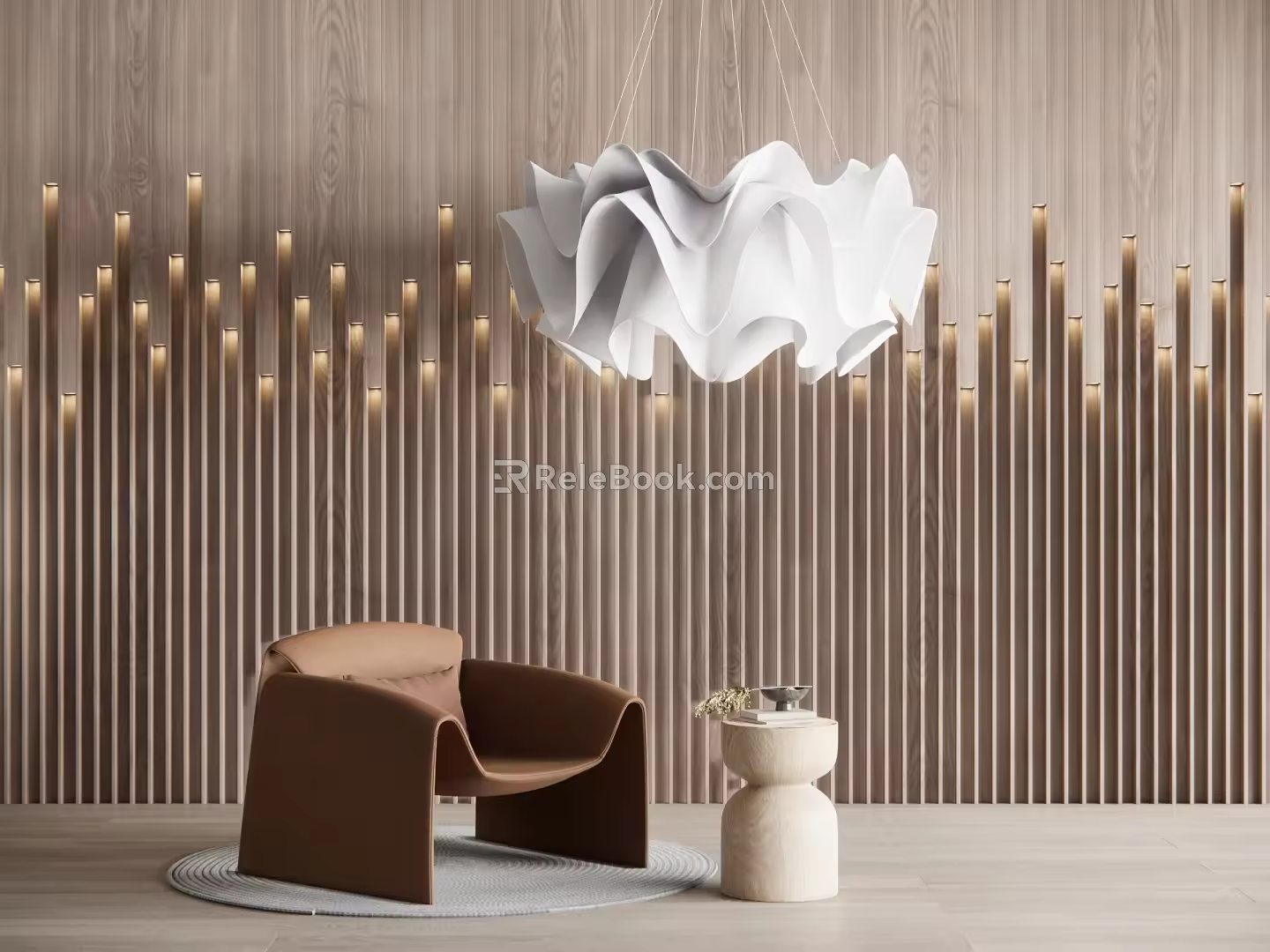 Sofa Single Sofa Model Lamp Coffee Table 3d model