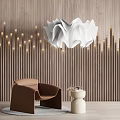 Sofa Single Sofa Model Lamp Coffee Table 3d model